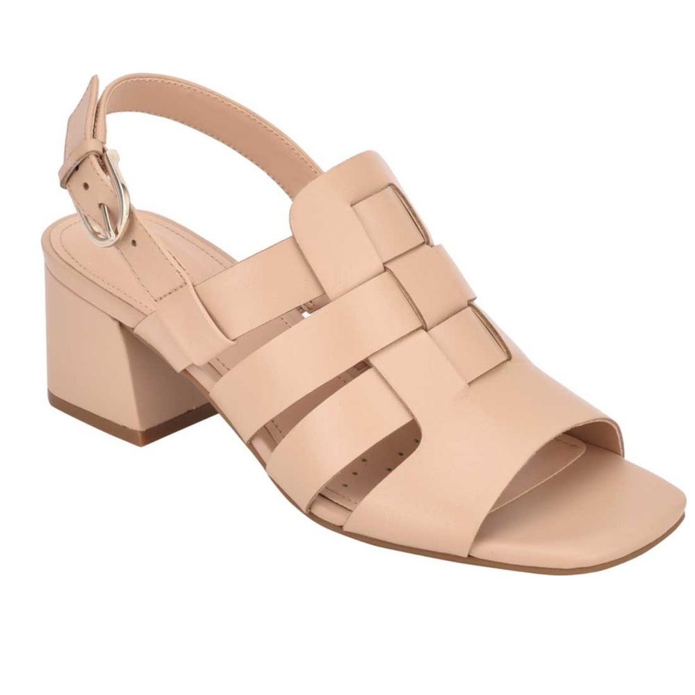 Women’s Sandals Size 8 W EVOLVE Woven Cushioned Comfort Mona Buckle Leather NEW